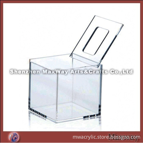 Cube Top Open Acrylic/Lucite ODM/OEM Napkin Holder